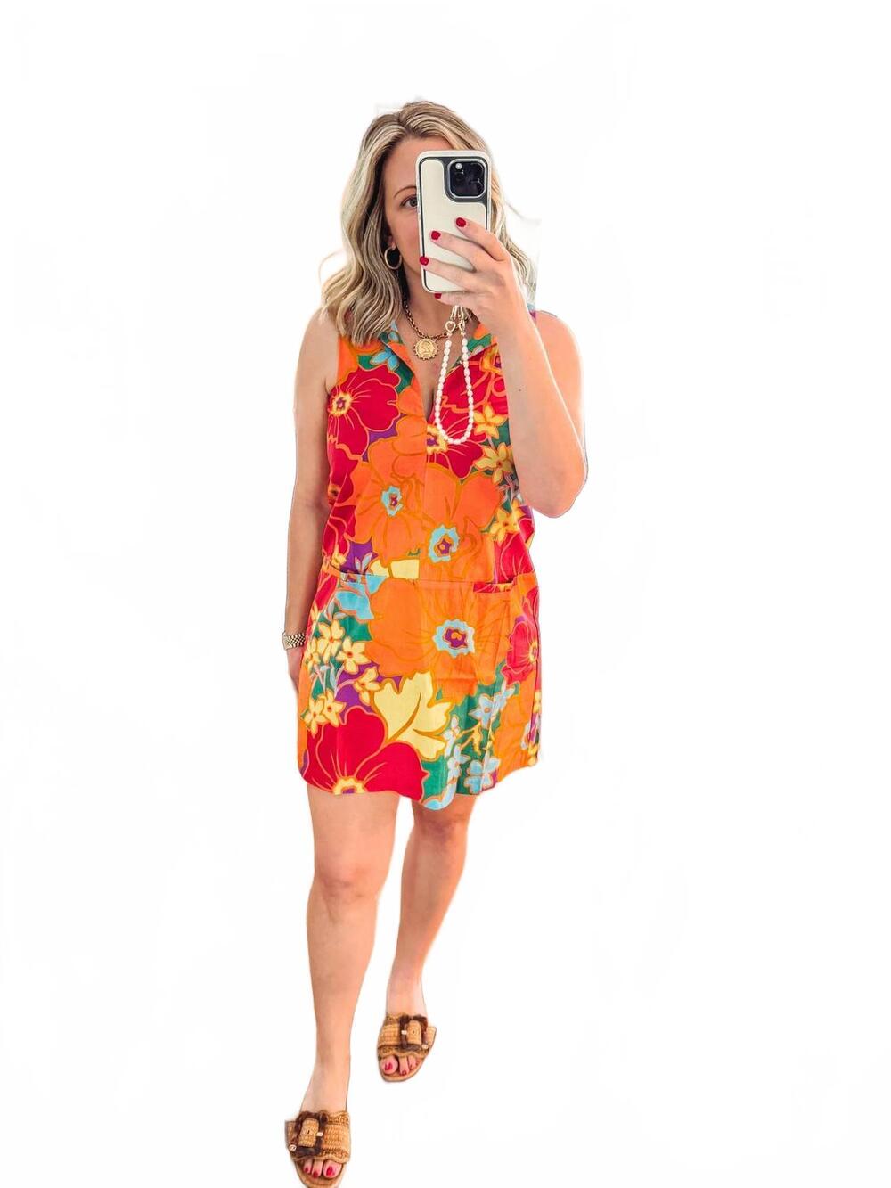 NEW OLIVACEOUS women's the sunset mod mini dress in multicolor